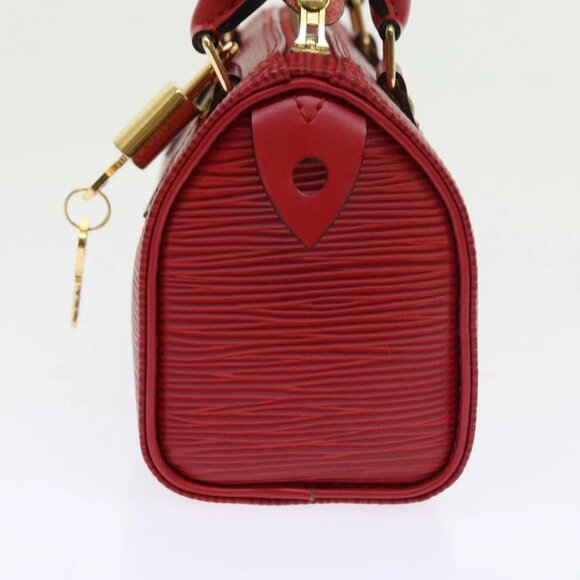 LOUIS VUITTON Epi Mini Speedy Hand Bag SPO 2way Red LV Auth 56797SM - Picture 4 of 15